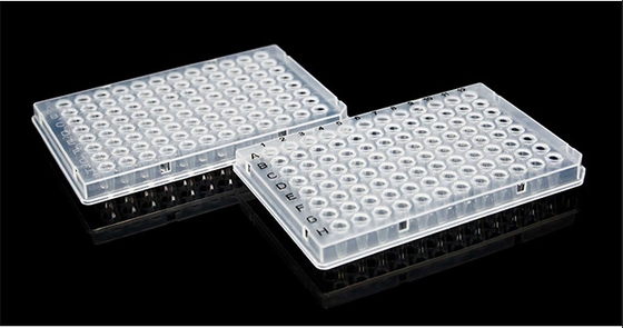 CE PCR Consumables 0.1ml 96 Well Semi Skirted PCR Plate Clear