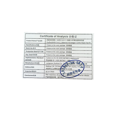 Colloidal Gold COVID19 Influenza A B Rapid Detection Kit Easy To Use
