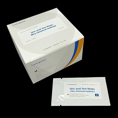 CE Registered 20μL Fingerstick Blood Specimen Uric Acid Test Strips With Dry Chemistry Analyer