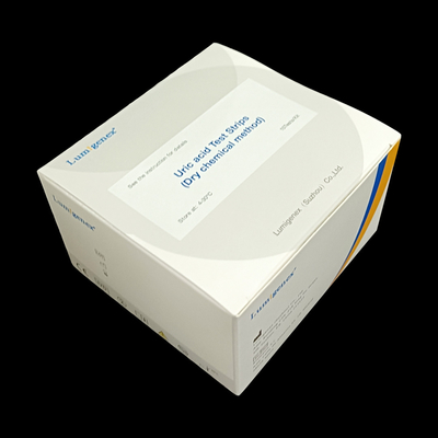 CE Approved Dry Chemistry Ananlysis Test Strip For Uric Acid Only 20μL Of Blood Sample Get Result In 90 Seconds
