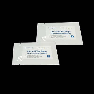 Hyperuricemia Detection Clinical Diagnose Of Gout Blood Uric Acid Test Strip By Dry Chemical Method CE Registered