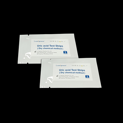 CE Approved Dry Chemistry Ananlysis Test Strip For Uric Acid Only 20μL Of Blood Sample Get Result In 90 Seconds