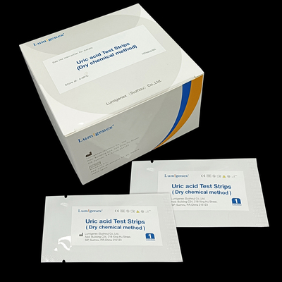 Hyperuricemia Detection Clinical Diagnose Of Gout Blood Uric Acid Test Strip By Dry Chemical Method CE Registered