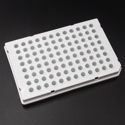 lab consumable 96 well PCR plate with sealing film USP approved PP material Sterilized
