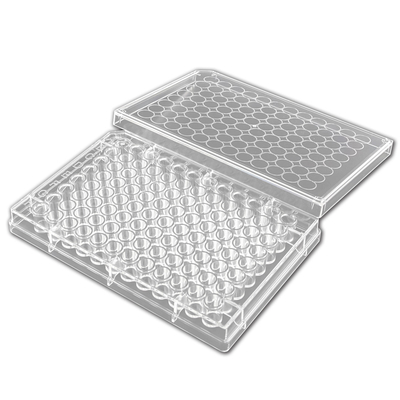 Flat Bottom Gamma Sterile 96 Well Elisa Plate White / Black