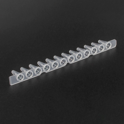 8 / 12 Strip PCR Tubes 0.2 Ml 0.5 Ml White Color Transparent