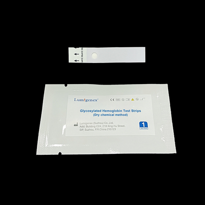 Easy Operation Blood Sugar Monitor Glycosylated Hemoglobin (HbA1C) Test Strips (Dry chemical method) CE Registered