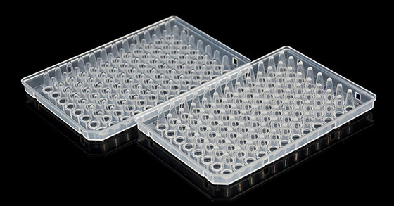 CE PCR Consumables 0.1ml 96 Well Semi Skirted PCR Plate Clear