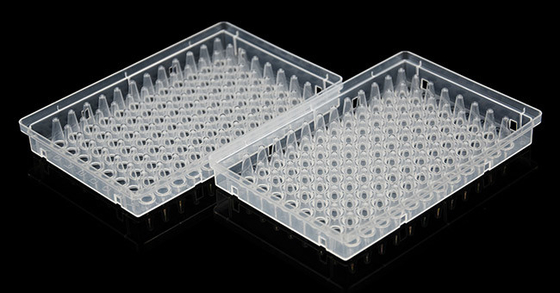 Full Skirt PCR Consumables 0.1ml UV Transparent 96 Well Plate Disposable