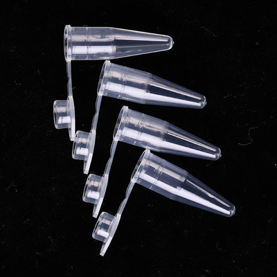 Transparent PCR Consumables 0.6ml PCR Single Tube With Flat Caps