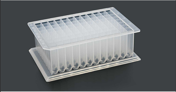 U Bottom PCR Consumables 2.2ml 96 Deep Well Plate With Skirt Edge